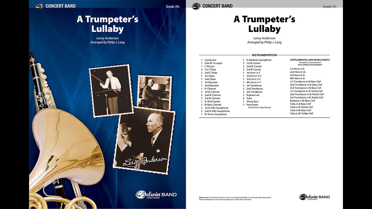 Trumpeter's Lullaby, by Leroy Anderson – Score & Sound