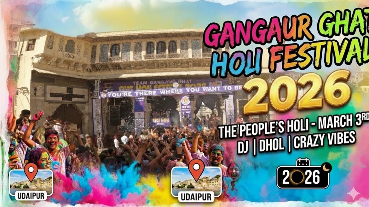 Udaipur HOLI VLOG: Gangaur Ghat ki Asli Masti! 🌈🔥