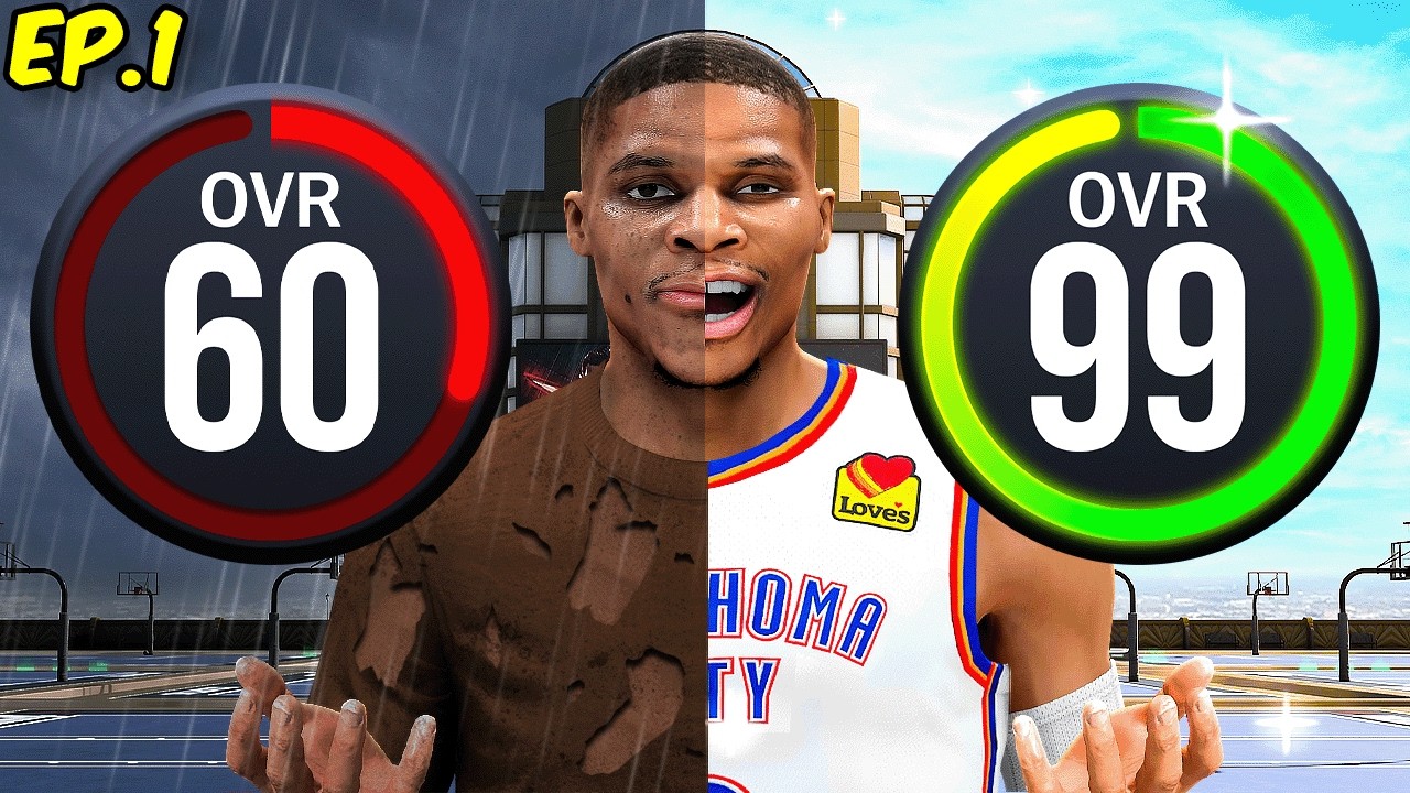 RUSSELL WESTBROOK BUILD 60 OVR to 99 OVR in NBA 2K26 No Money Spent | Ep. 1