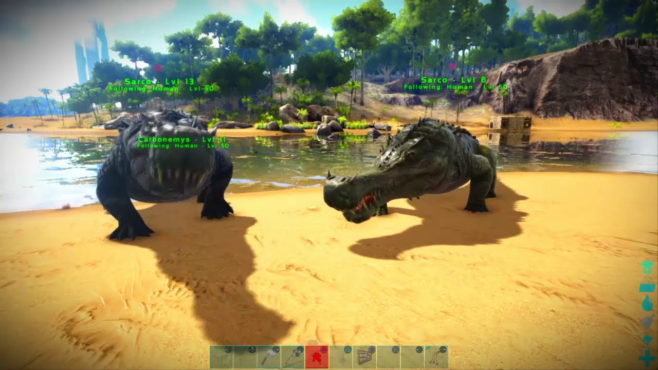 SWIMMING WITH THE SARCO (ARK SURVIVAL PS4)