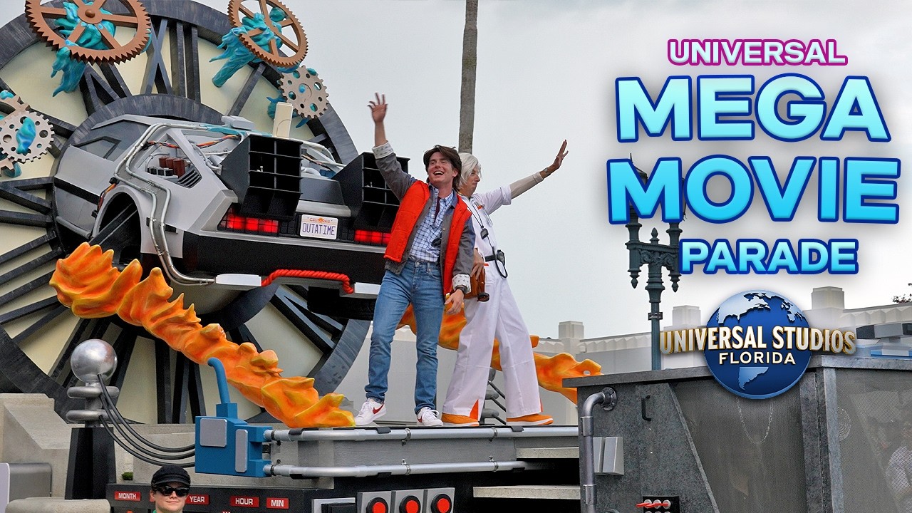 Universal's MEGA MOVIE PARADE! Back to the Future & JAWS Return