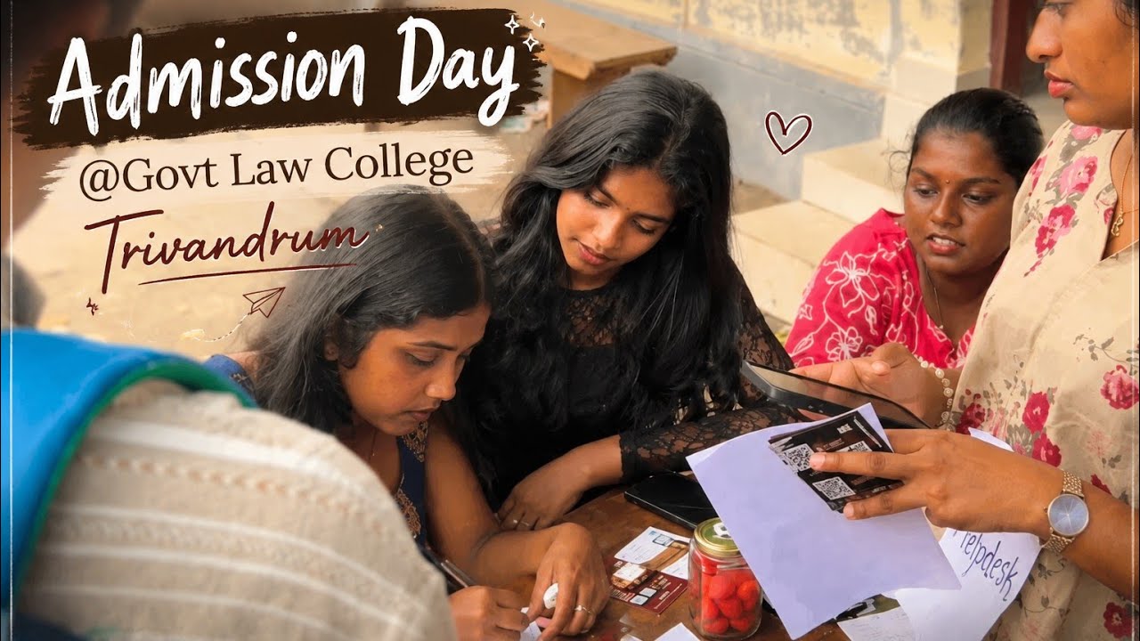 Admission Day @ Govt Law College Trivandrum 🥹 | New Students, Chaos & College Vibes | Malayalam Vlog