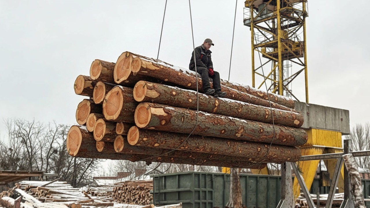 You’ve Never Seen Wood Chips Like This — Extreme Log Pressure.