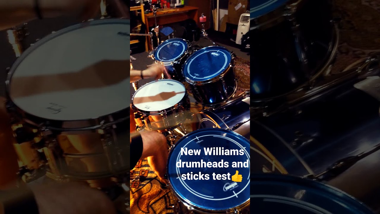 raw test new drumheads and sticks by Williams