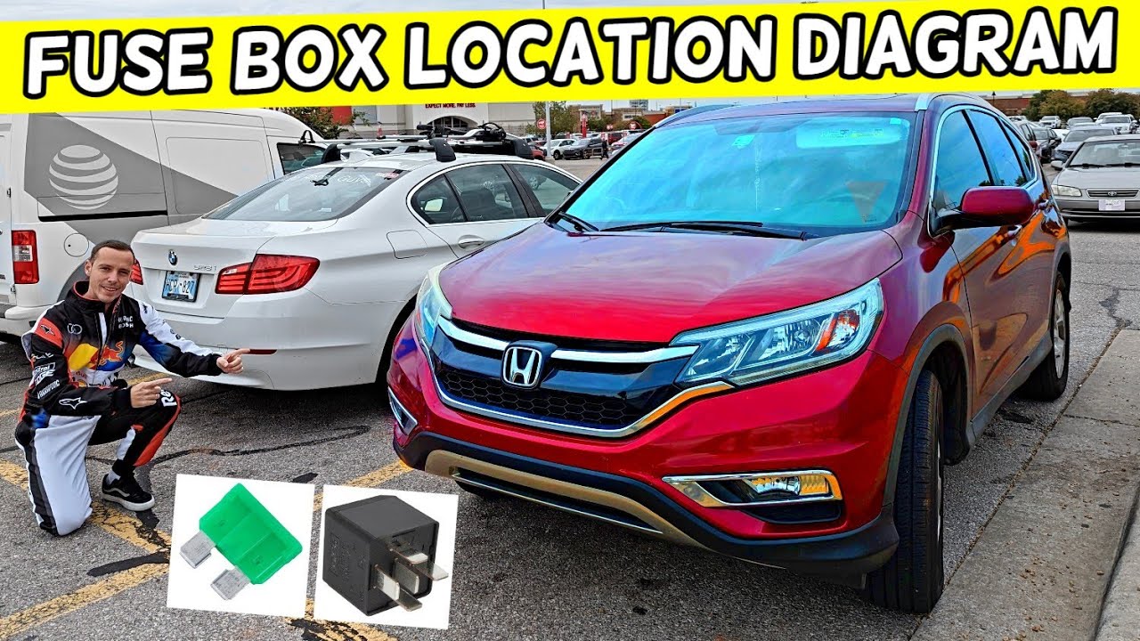 HONDA CRV CR-V FUSE BOX LOCATION DIAGRAM EXPLAINED 2012 2013 2014 2015 2016 2017