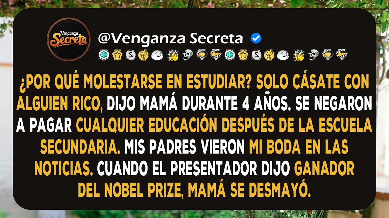 Mis padres dijeron que me casaría con alguien rico en lugar de estudiar. Me casé con mi profesor de