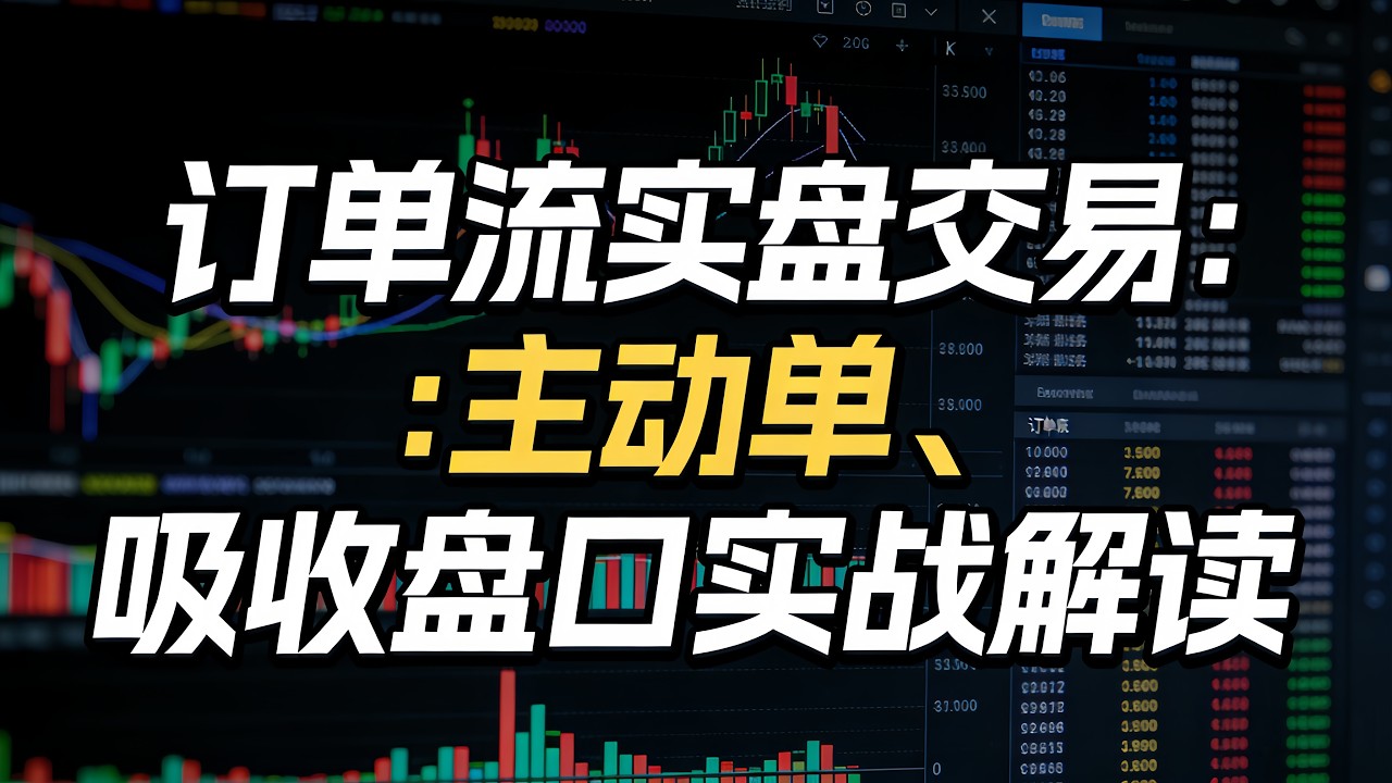 订单流实盘交易：主动单、吸收盘口实战解读
