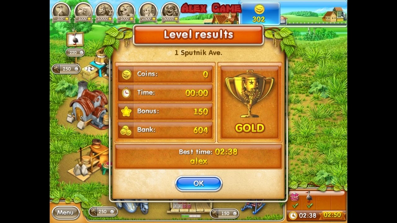 Farm Frenzy 3 Russian Roulette (1 Sputnik Ave) GOLD Веселая ферма 3 Русская Рулетка Спутниковая 1