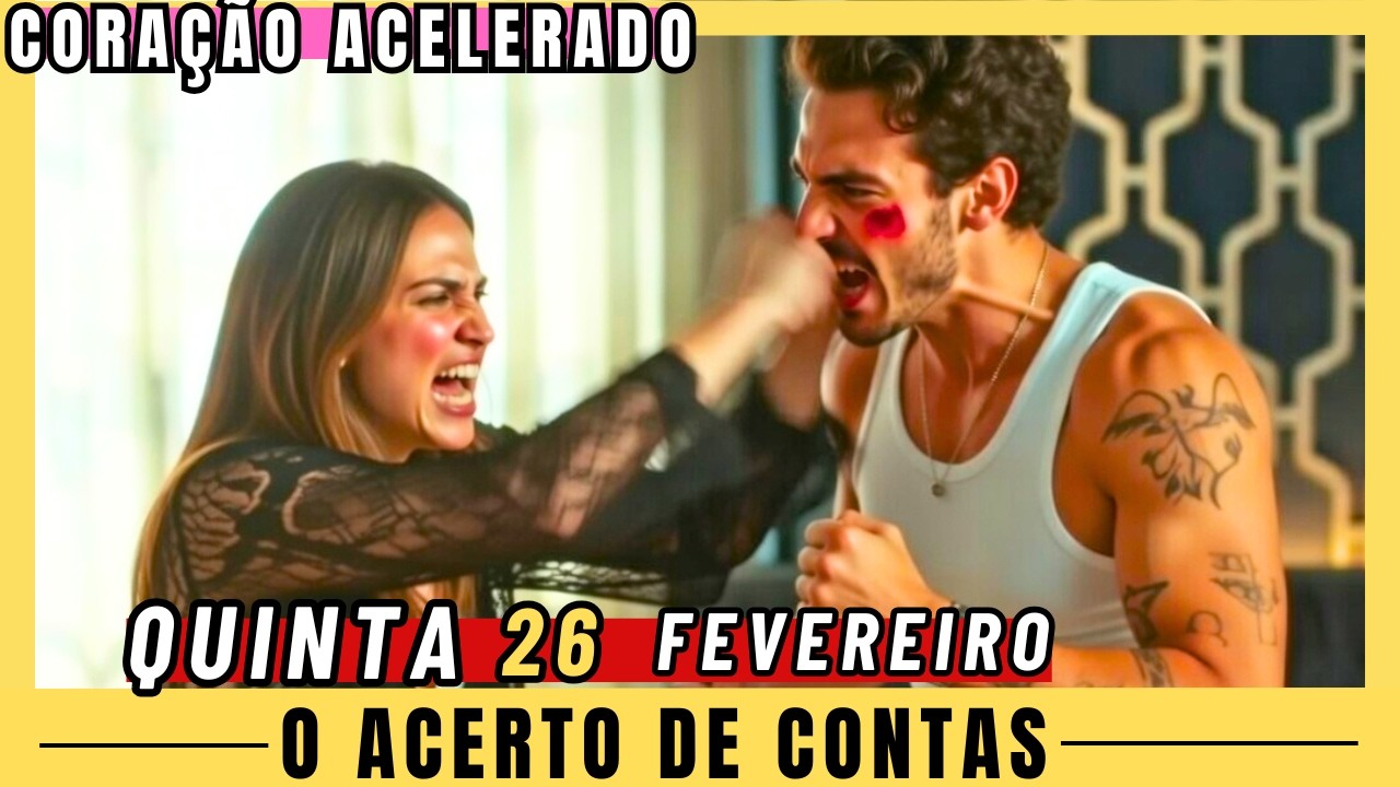 RESUMO DA NOVELA CORAÇÃO ACELERADO, QUINTA, DIA 26. O acerto de contas de João Raul e Naiane.