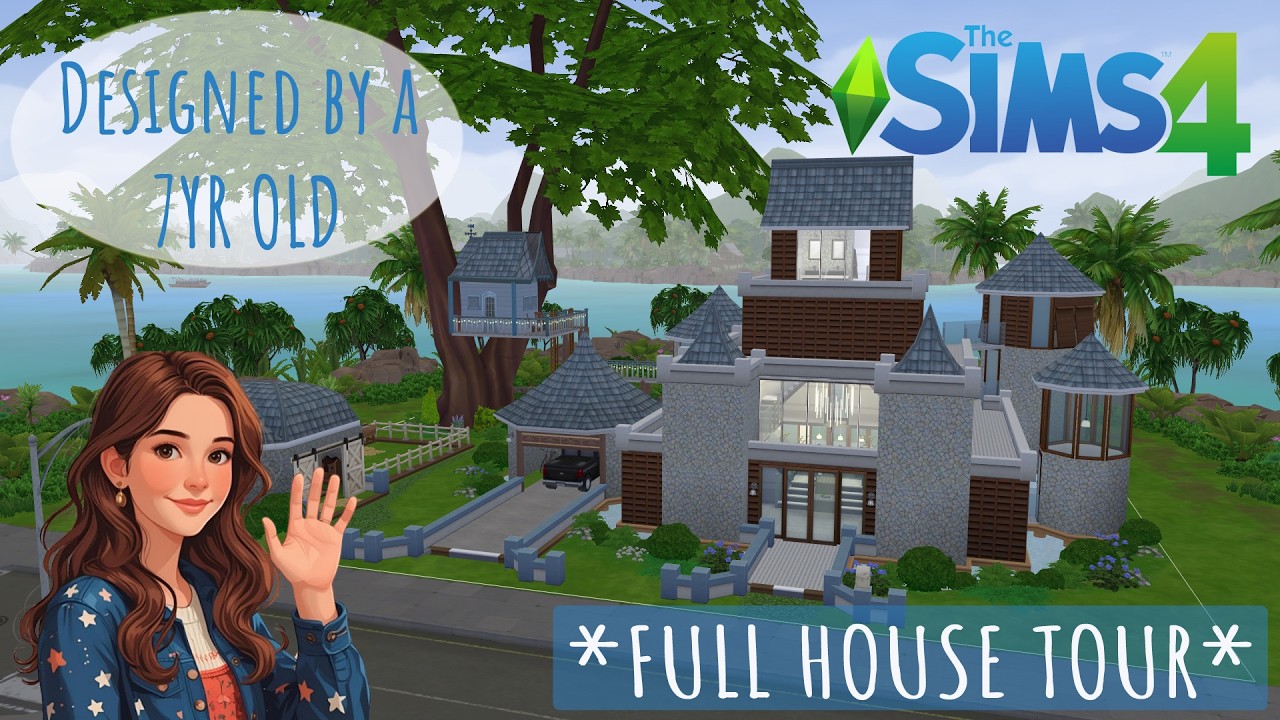 Designed by a 7 year old - SIMS 4 BUILD - FULL WALK-THROUGH no cc/mods