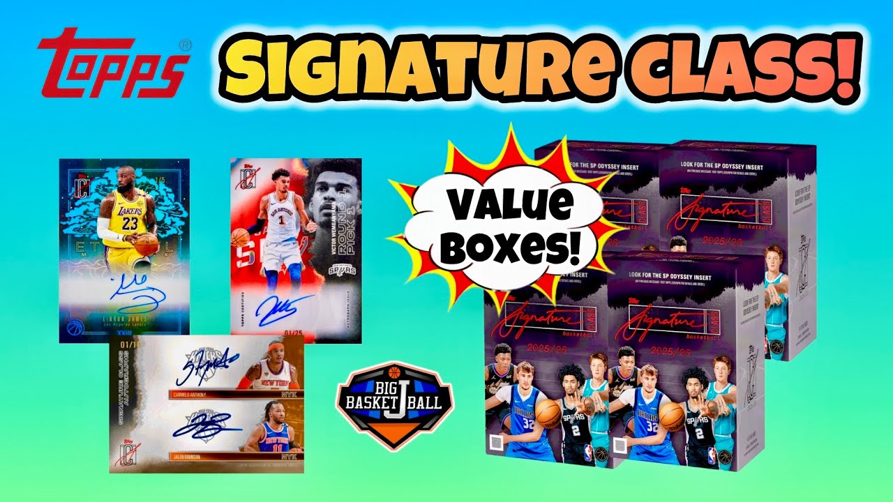 *РАННИЙ ПЕРВЫЙ ВЗГЛЯД!* Вскрытие 3-х Value Box 2025-26 Topps Signature Class Basketball! 🔥 Клон C...