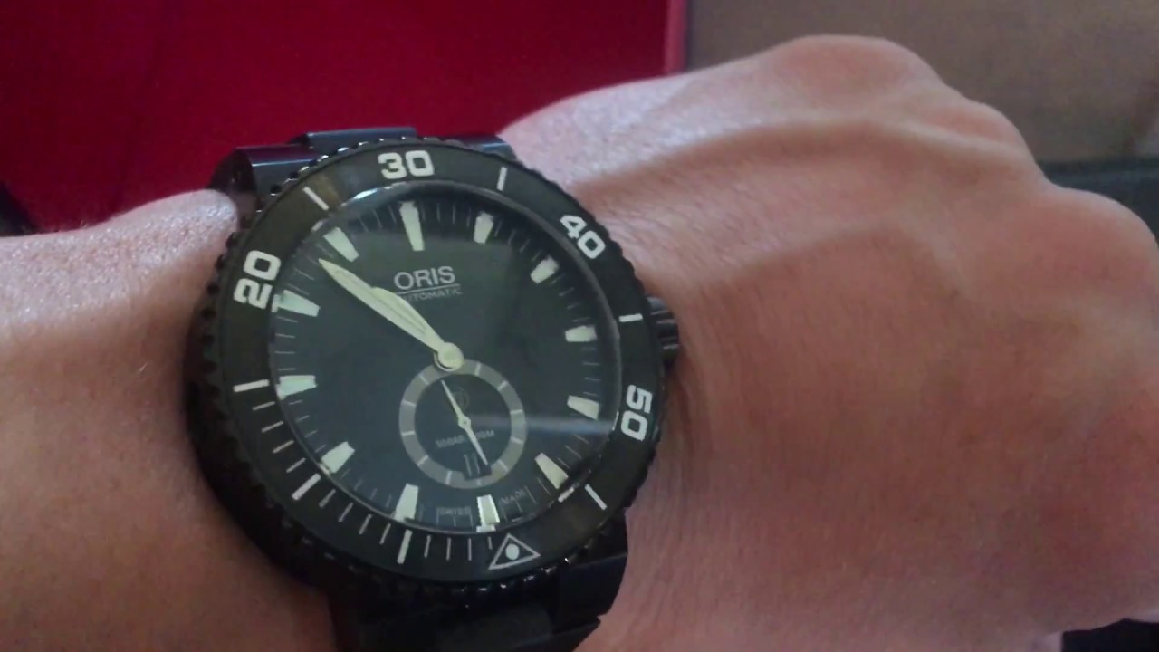 Швейцарские мужские Часы Oris Aquis Titan Small Second Date 739 7674 7754 4 26 34BTE