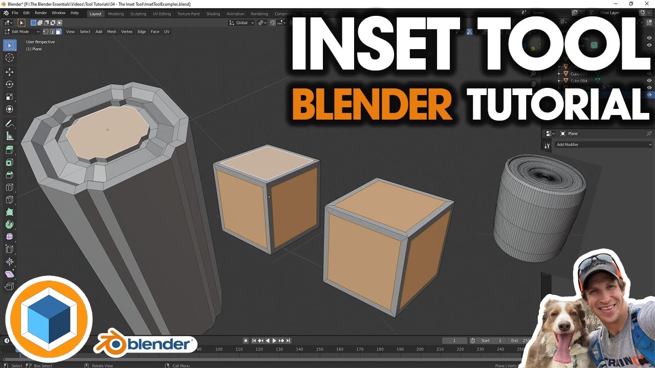 The INSET FACES Tool - Blender Modeling Tool Tutorial