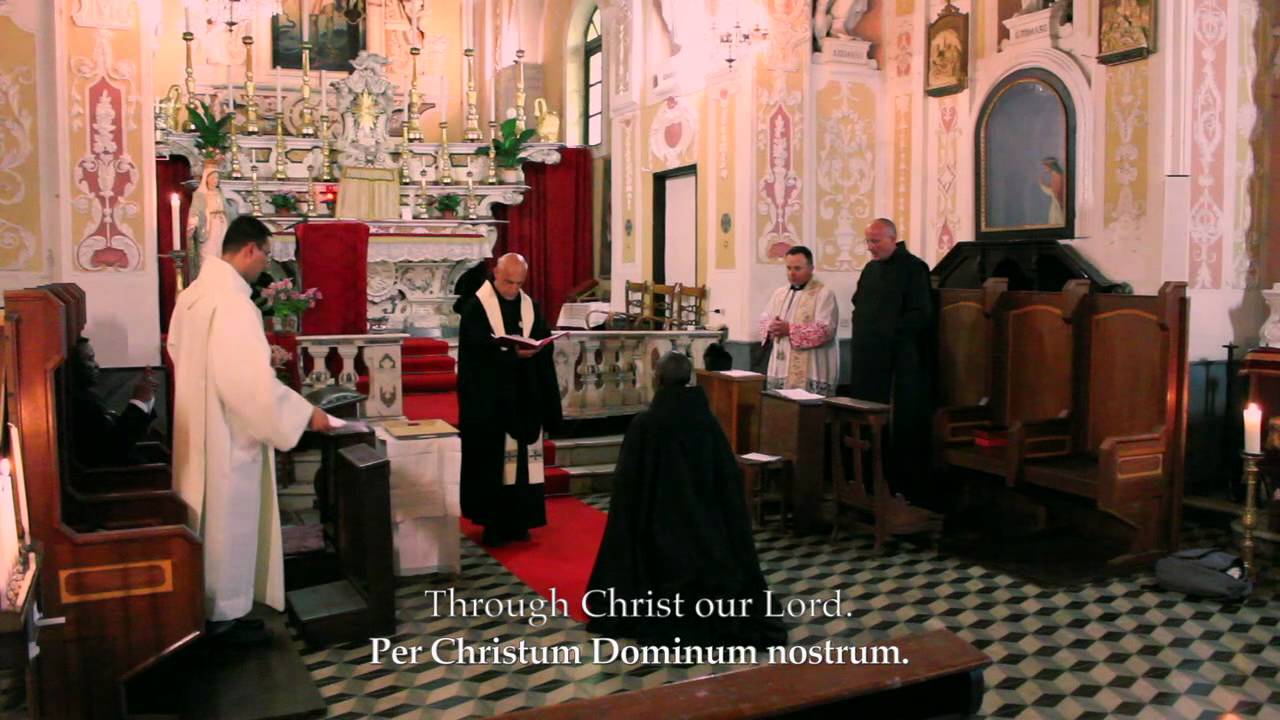 Novice Receives the Habit of the Benedictine Monks of the Immaculate (bmi) in Villatalla, Italy