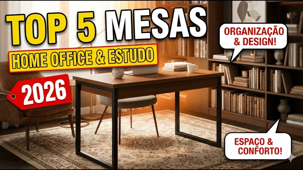 TOP 5 MESAS DE ESCRITÓRIO ATÉ R$500 — 2026