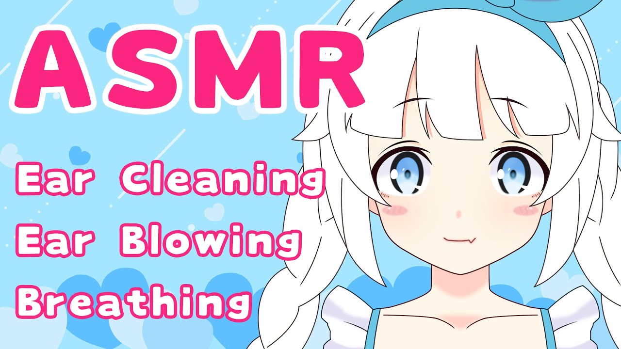 ASMR Ear Cleaning 💙 Breathing & Ear Blowing (No Talking)