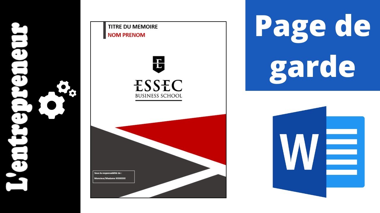 Faire une page de garde sur WORD