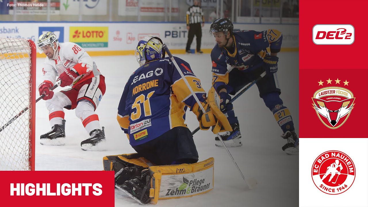 DEL2: Lausitzer Füchse vs. EC Bad Nauheim | Highlights