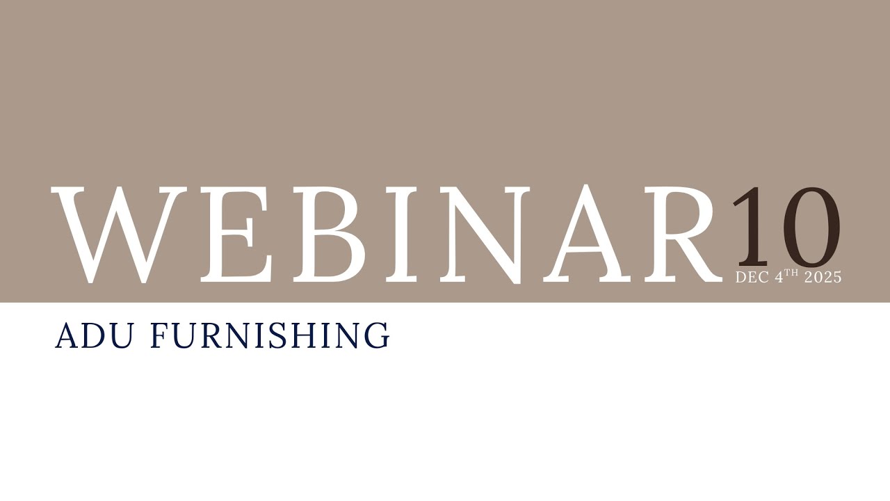 Webinar 10: ADU Furnishing