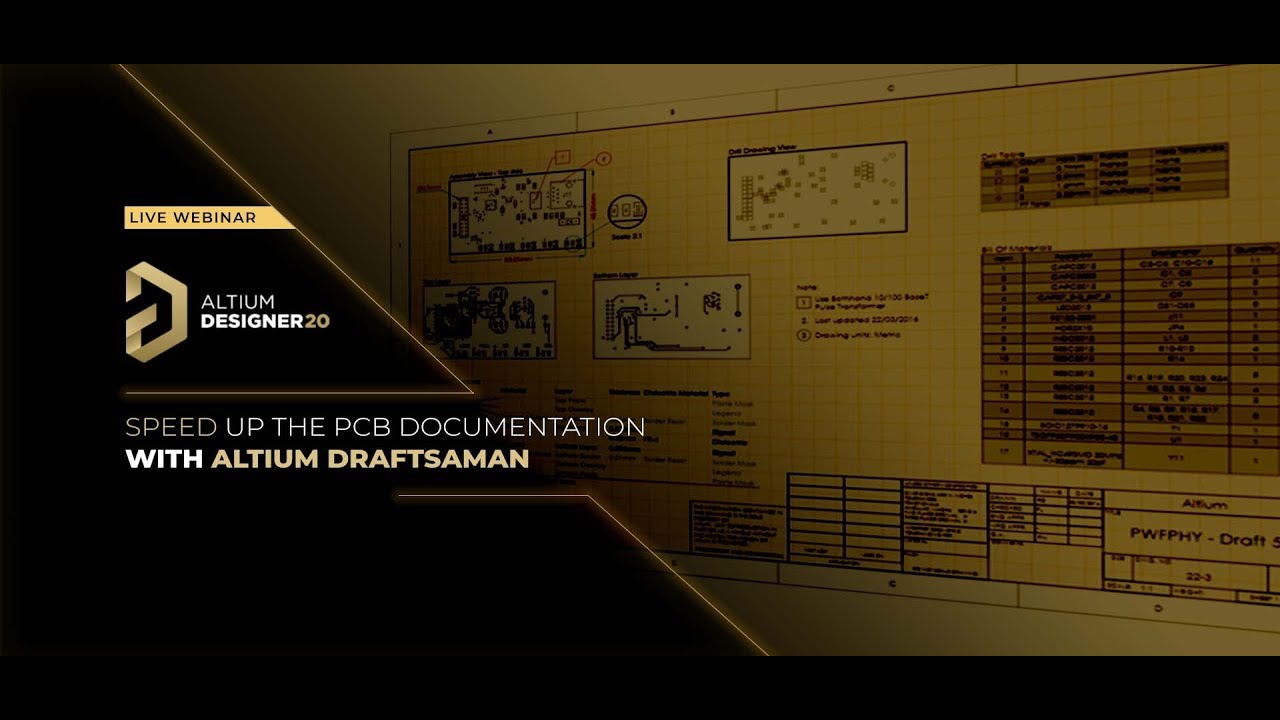 Webinar: Speedup the PCB Documentation with Altium Draftsman