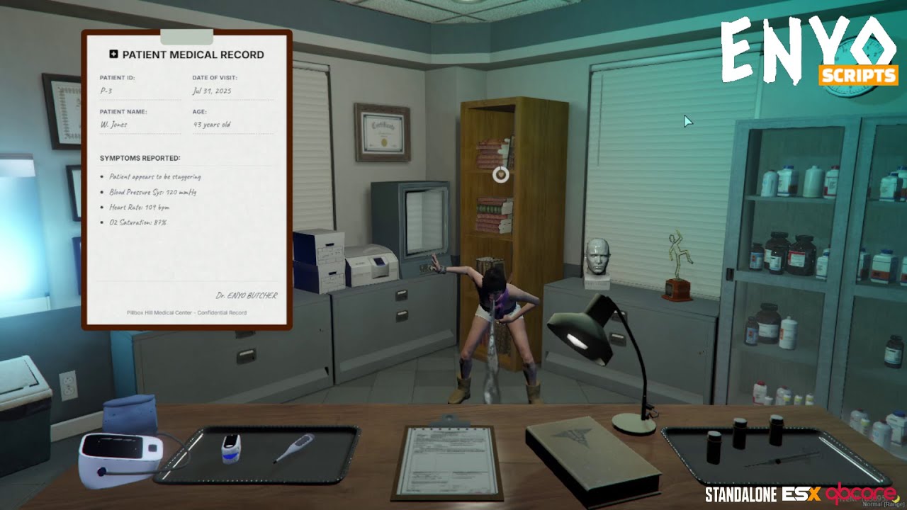 FiveM Doctor Simulator Job [QBCore] [ESX] [STANDALONE] [NEW]