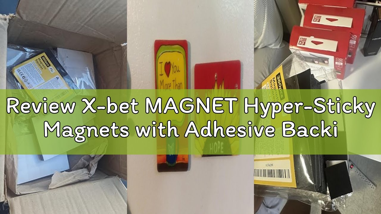Review X-bet MAGNET Hyper-Sticky Magnets with Adhesive Backing - 110pcs 0.8x0.08 Strong Magnetic Squ