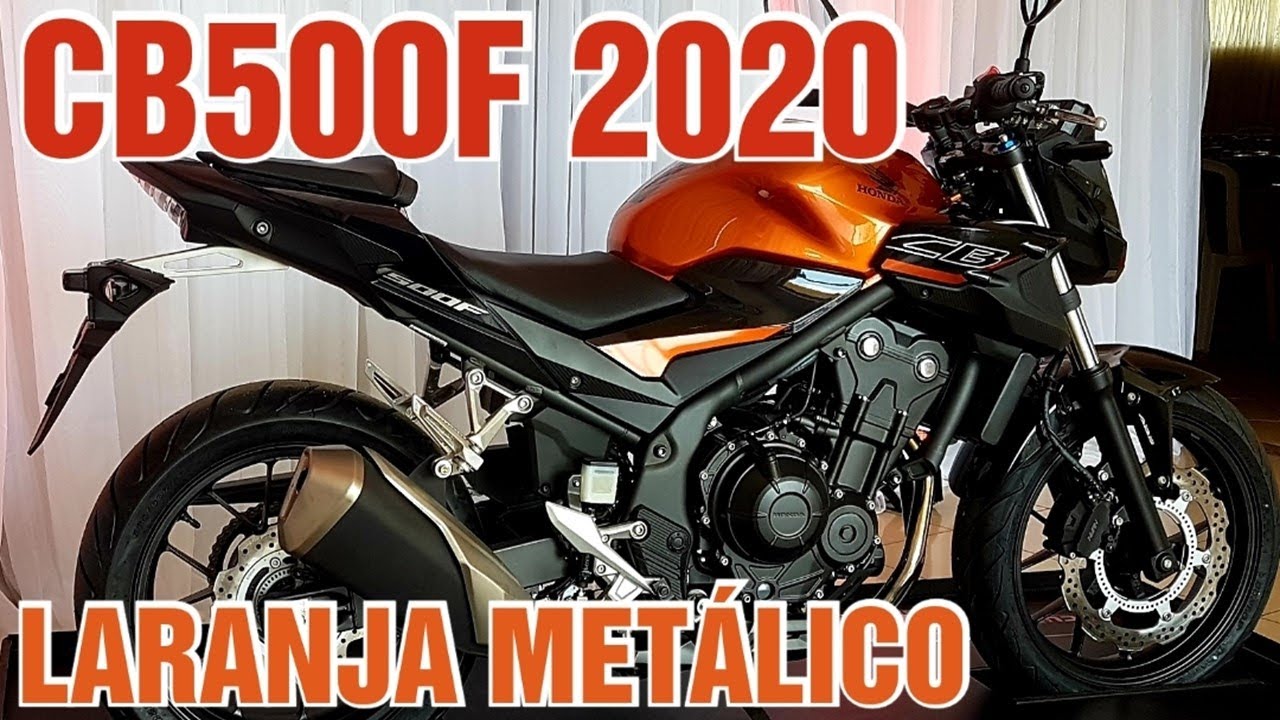Honda CB 500F 2020 - Laranja Metálico - Em detalhes!