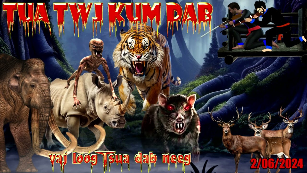 dab neeg 2 kwv tij caum twj kum poob zoo mus yuam kev dab zos txaus ntshai heev