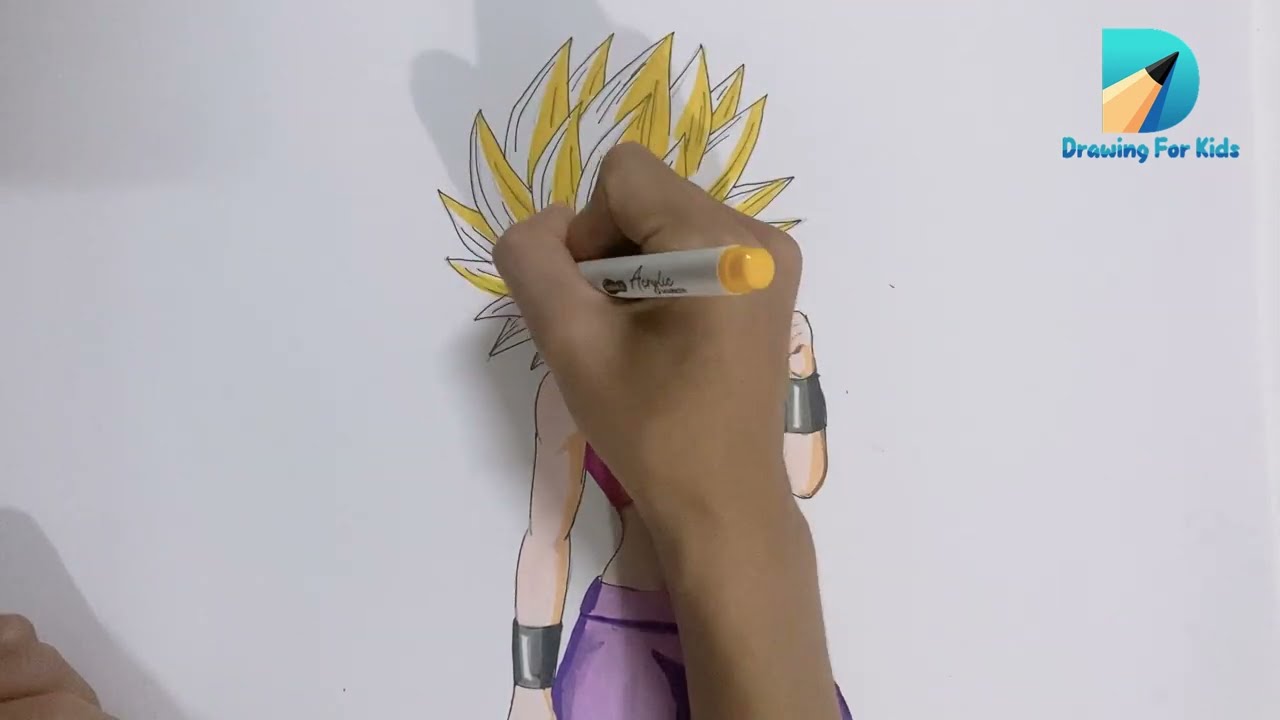Caulifla Drawing! 💙 How to Draw Dragon Ball Super Characters for Kids
