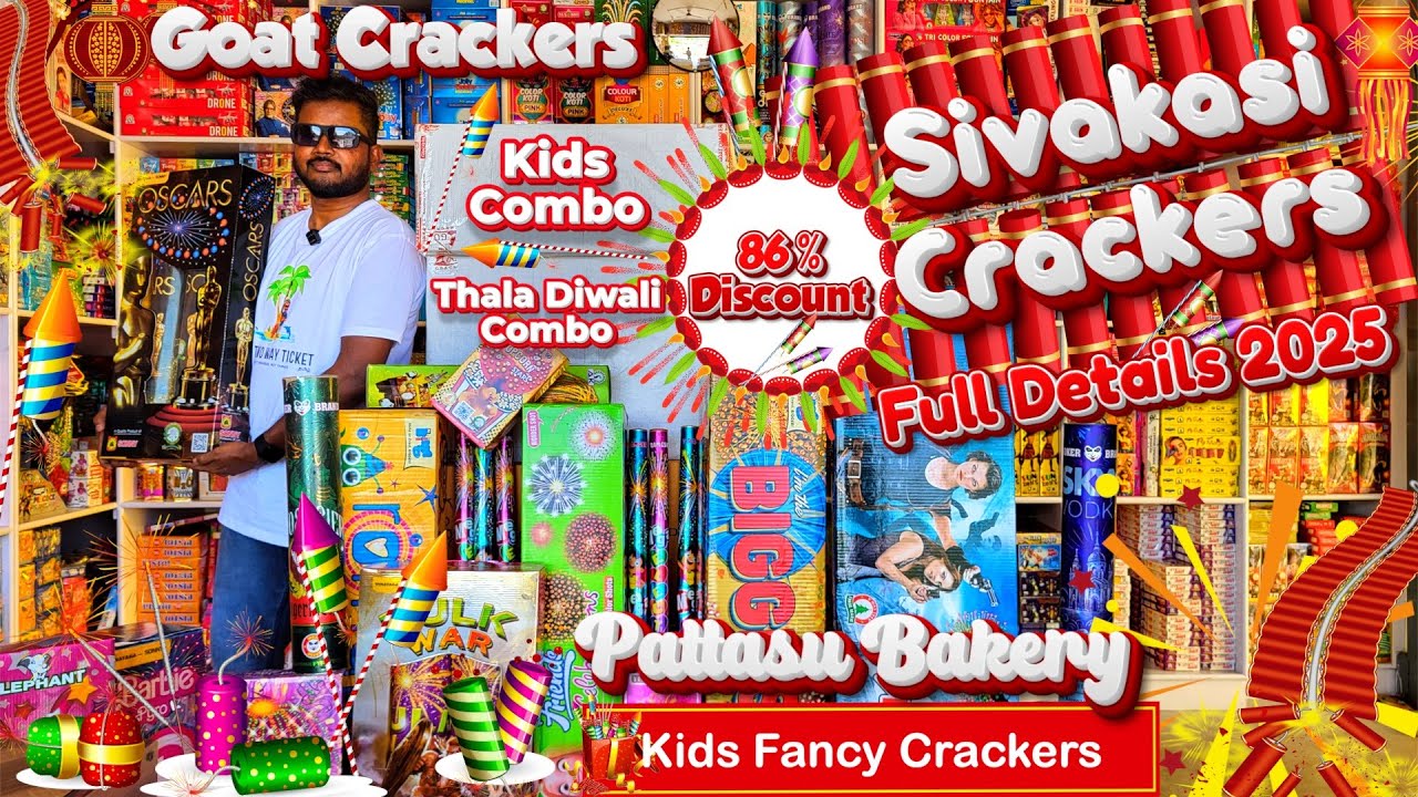 Sivakasi Crackers 2025 🧨 | 86% Discount 🧨 | Combo Packs Unboxing | Goat Crackers 🐐 🧨