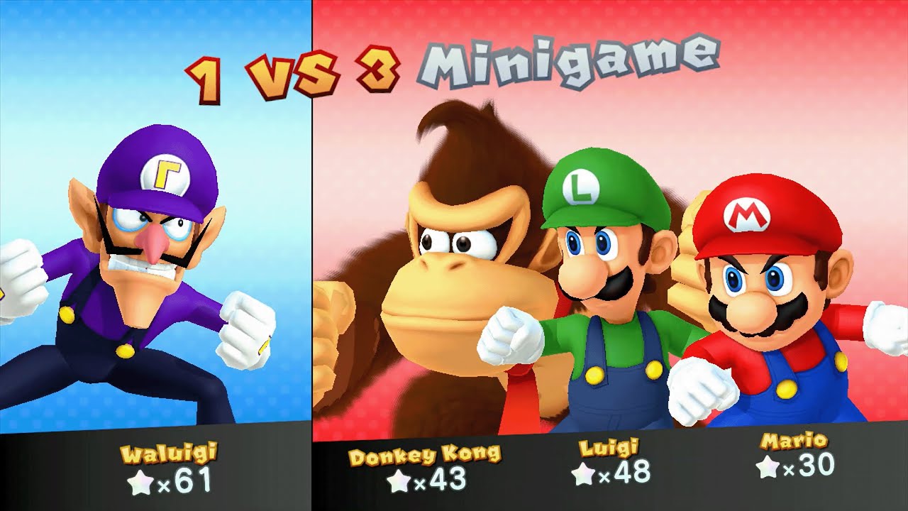 Mario Party 10 - Mario vs Luigi vs Waluigi vs Donkey Kong - Chaos Castle