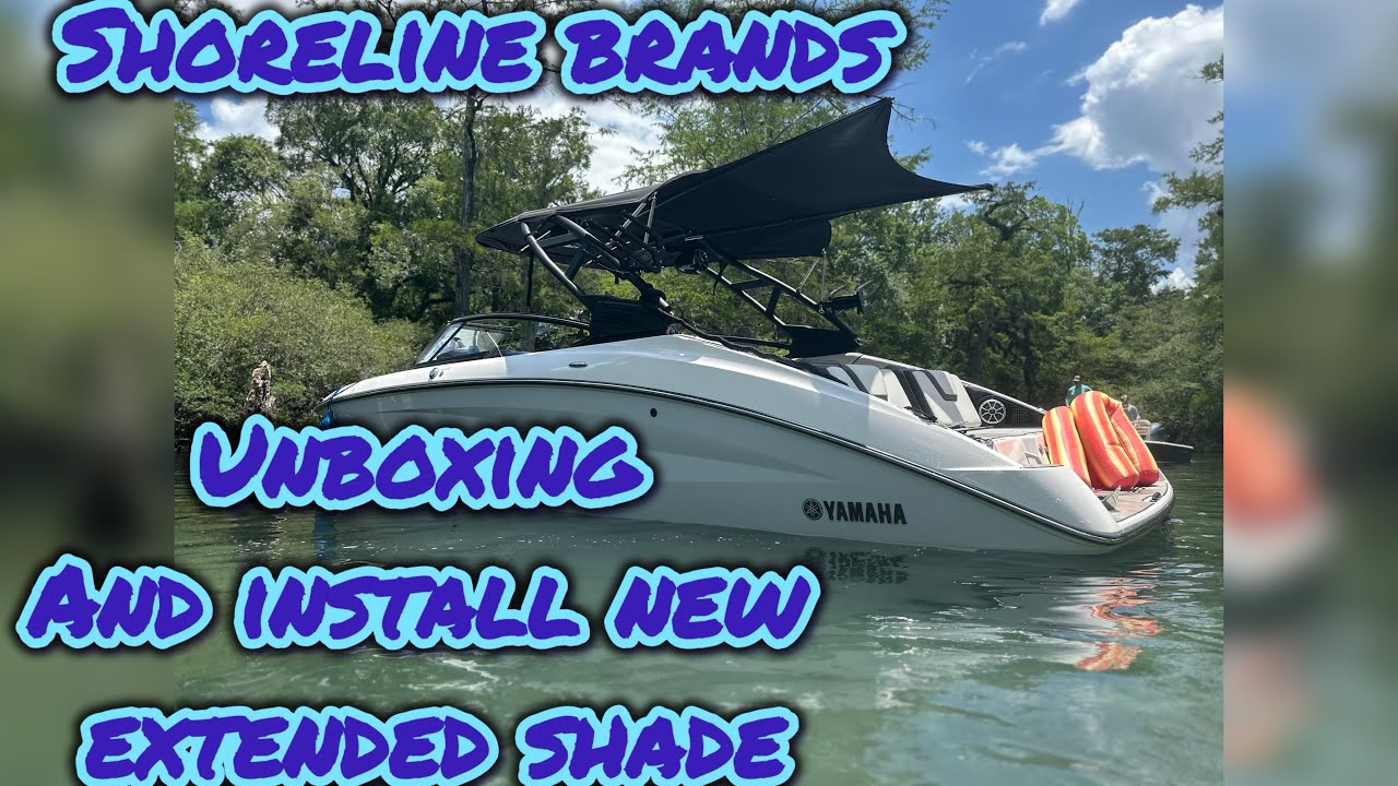 Распаковка и установка ИДЕАЛЬНОГО навеса для лодки! | Shoreline Brands Co на моей Yamaha 252XE
