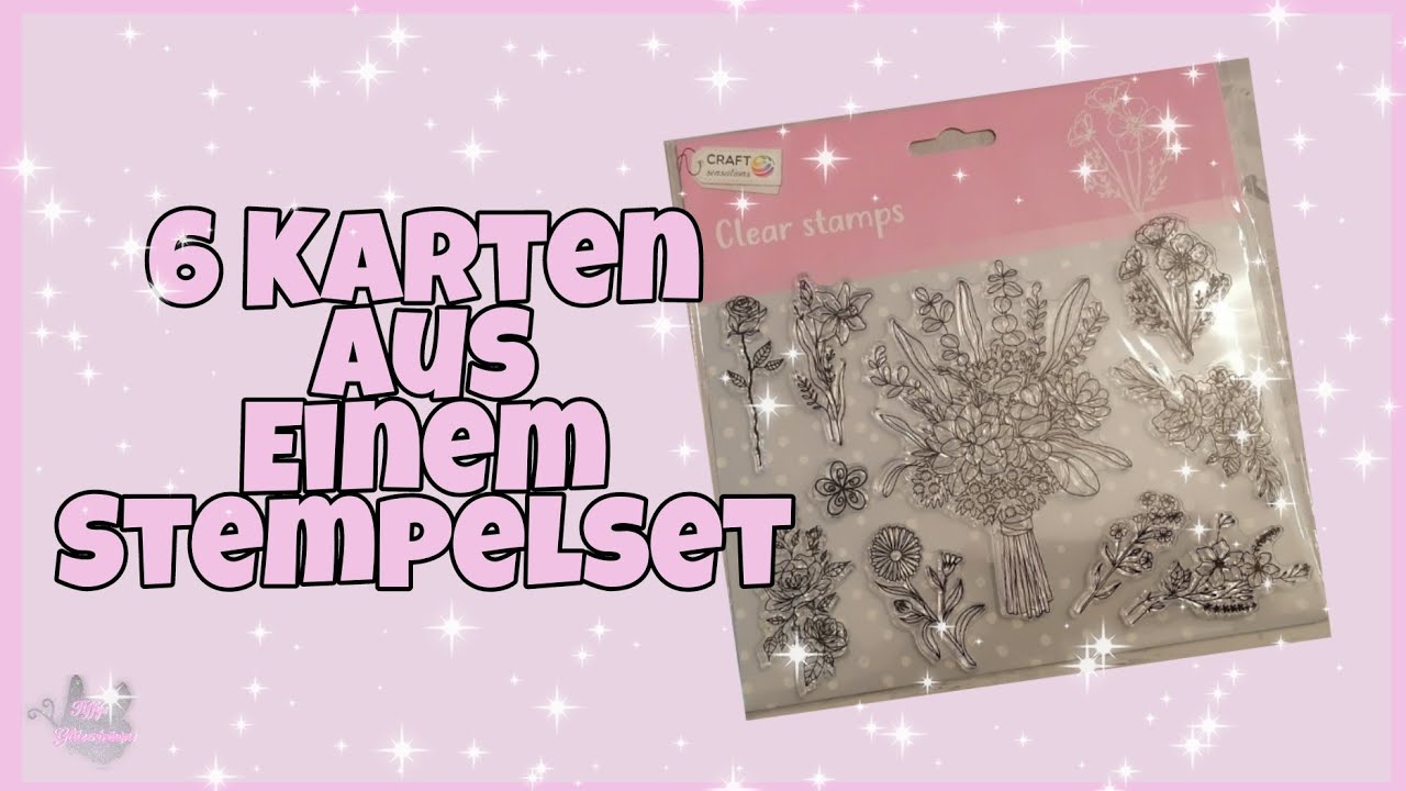 💕 6 Karten aus einem Stempelset 💕 von Action