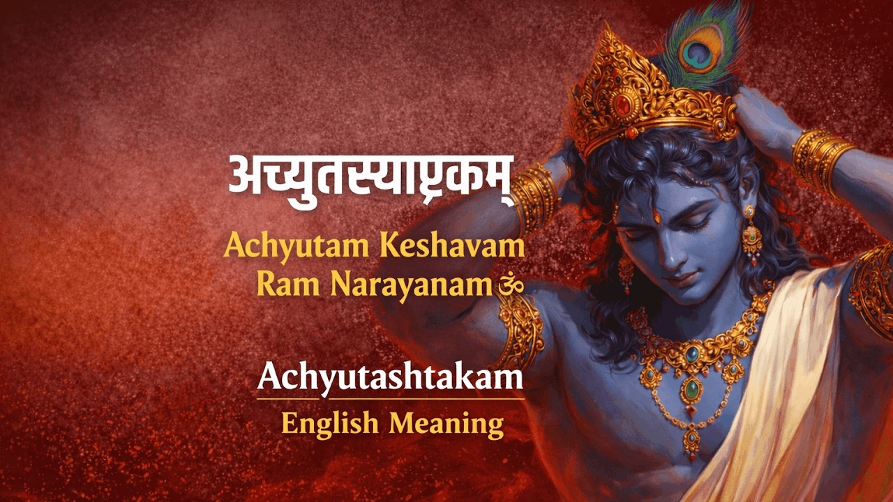 अच्युतस्याष्टकम् | Achyutam Keshavam Ram Narayanam 🕉️ | Achyutashtakam | English Meaning