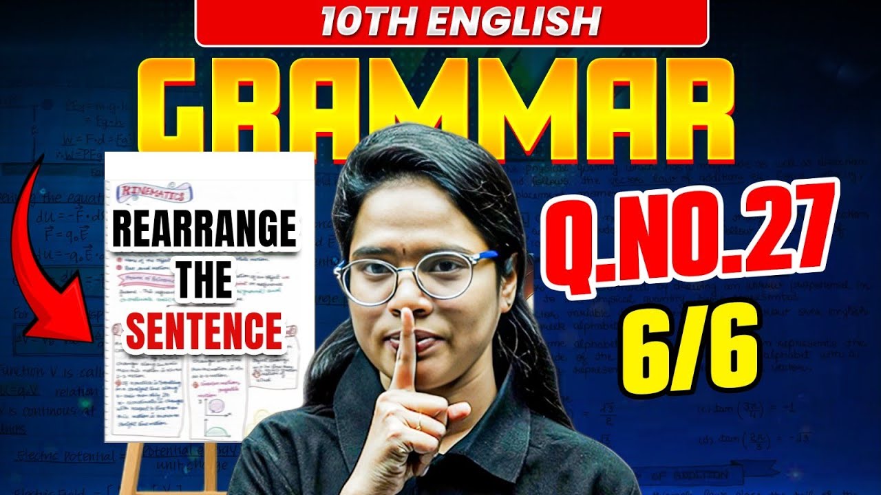 10th English Public Exam | Rearrange the Sentence Explained (Q.No.27)