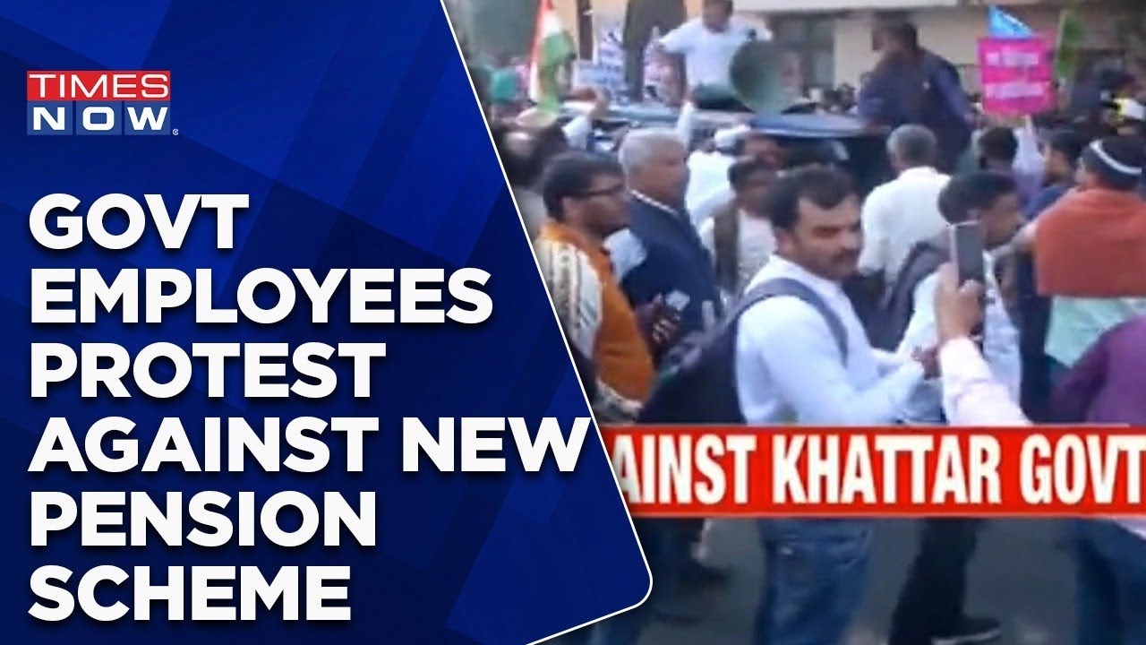 Government Employees Stage Protest In Haryana | Demands Revival Of Old Pension Scheme | Times Now