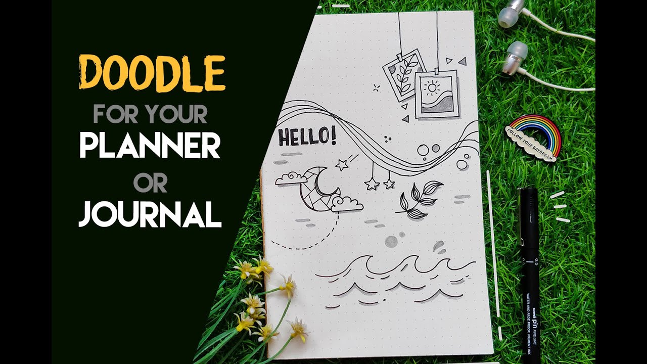 Doodles for your Planner / Journal | Doodle with Me - Kadmad Designs #easydoodle #journaldesign