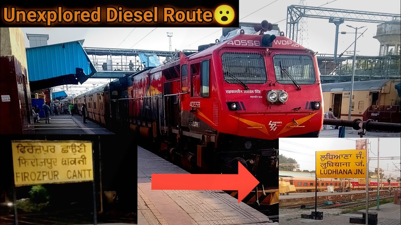 {Diesel Journey} 54646 Firozpur Cantt Ludhiana Passenger Train Journey 🔥 #train #trainjourneys #loco
