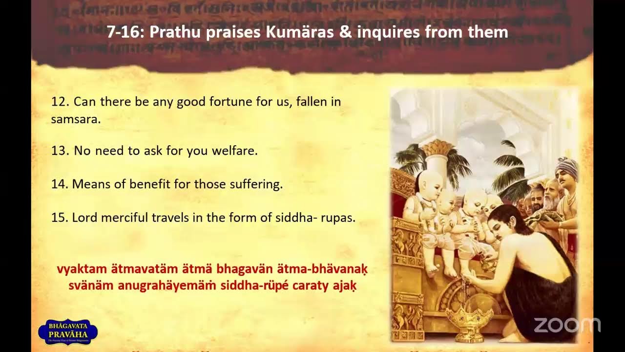 SB 4.22 P2 Prathu praises the Kumaras