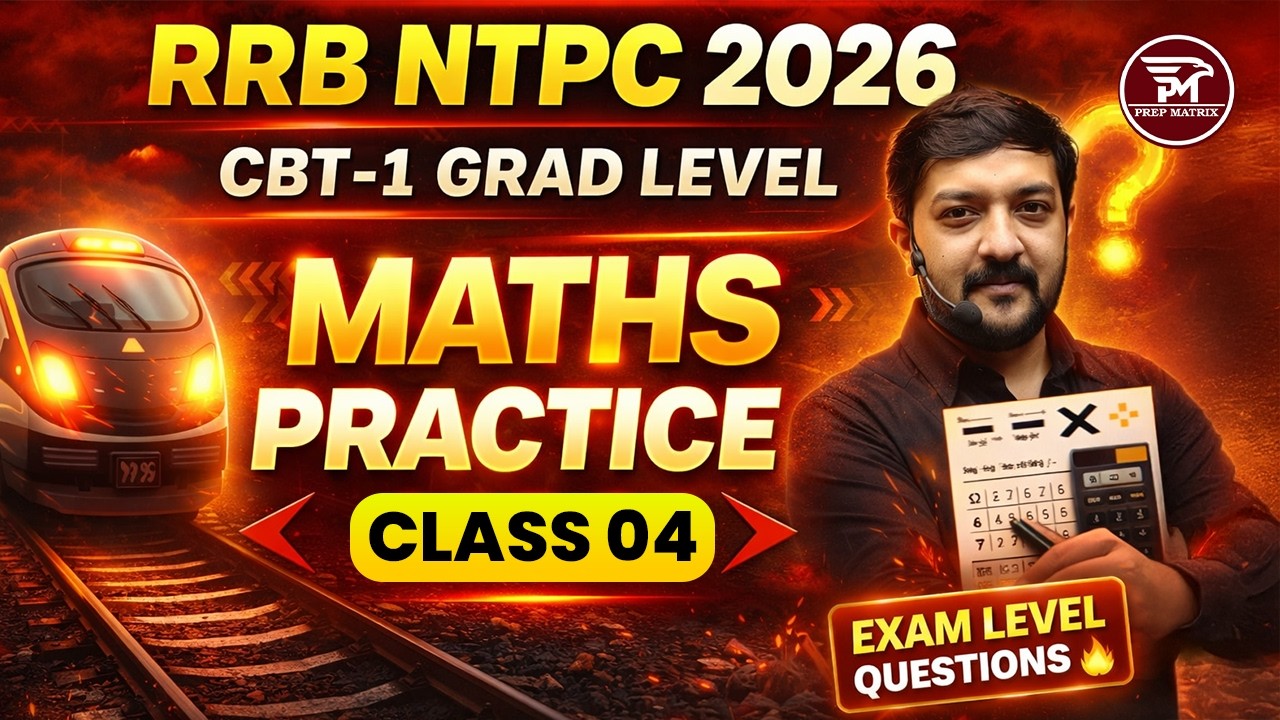 RRB NTPC 2026 | CBT-1 Graduation Level Maths Practice Set 04 | Railway Maths Questions By Maheshwari