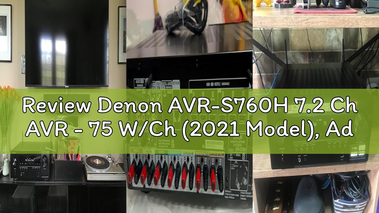 Review Denon AVR-S760H 7.2 Ch AVR - 75 W/Ch (2021 Model), Advanced 8K Upscaling, Dolby Atmos Height