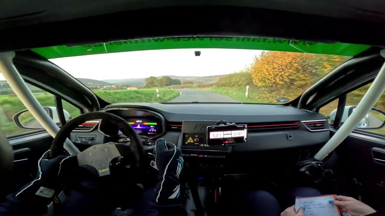 Onboard Renault Clio Rally5 Team Wittner Rallye Hessisches Bergland 2024 WP6 Malsfeld