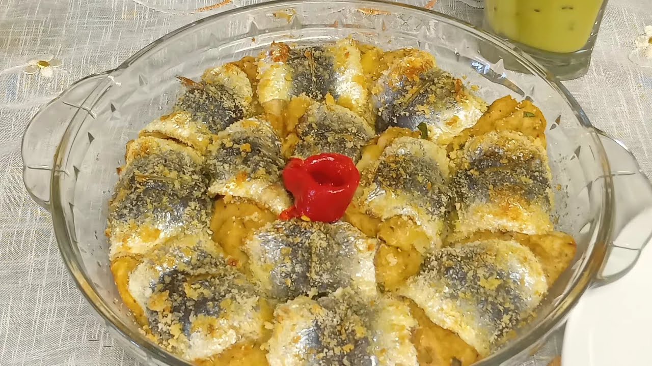 وجبة بسمك السردين ، محشو بالبطاطس لذيذة يعشقها لكبار والصغار واقتصادية.....