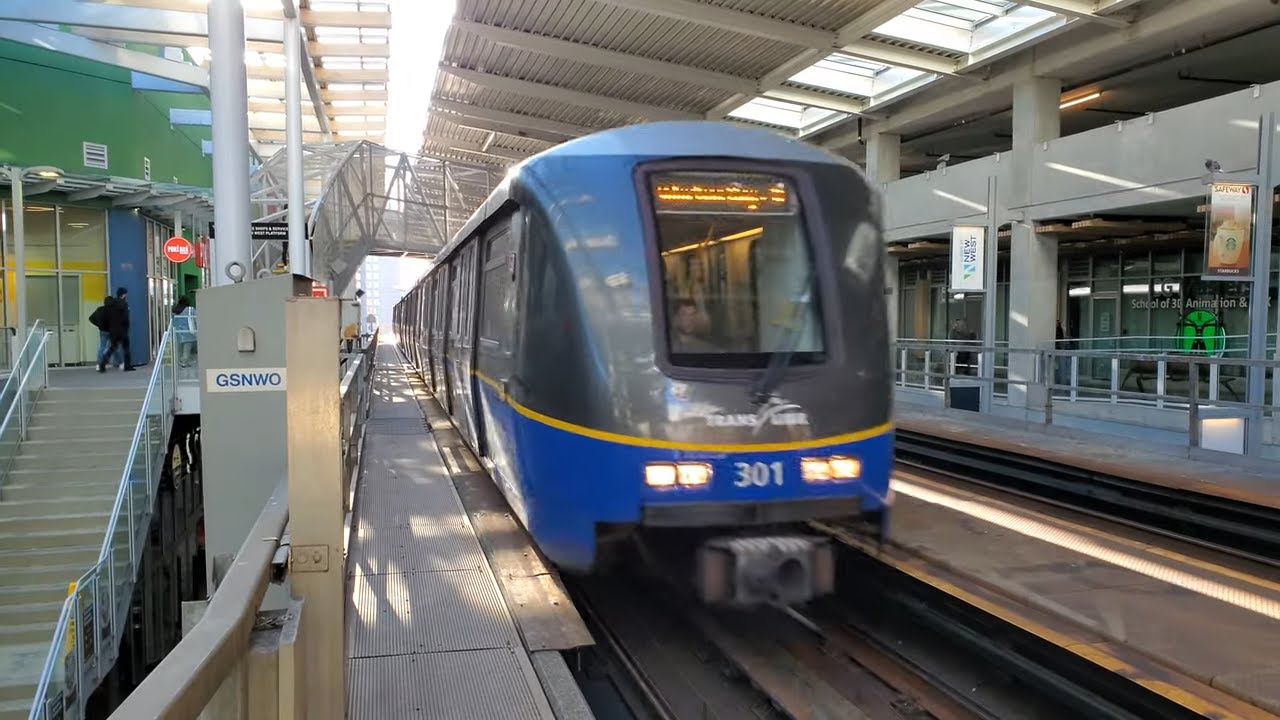 Vancouver SKYTRAIN: EDITED TRIP FROM SURREY TO VCC-CLARK Views From Side Window and Front, Fall 2019