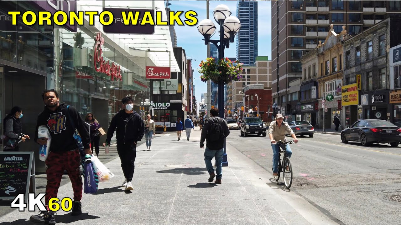Yonge Street Walk (Narrated) in Downtown Toronto on June 14, 2020 [4K]