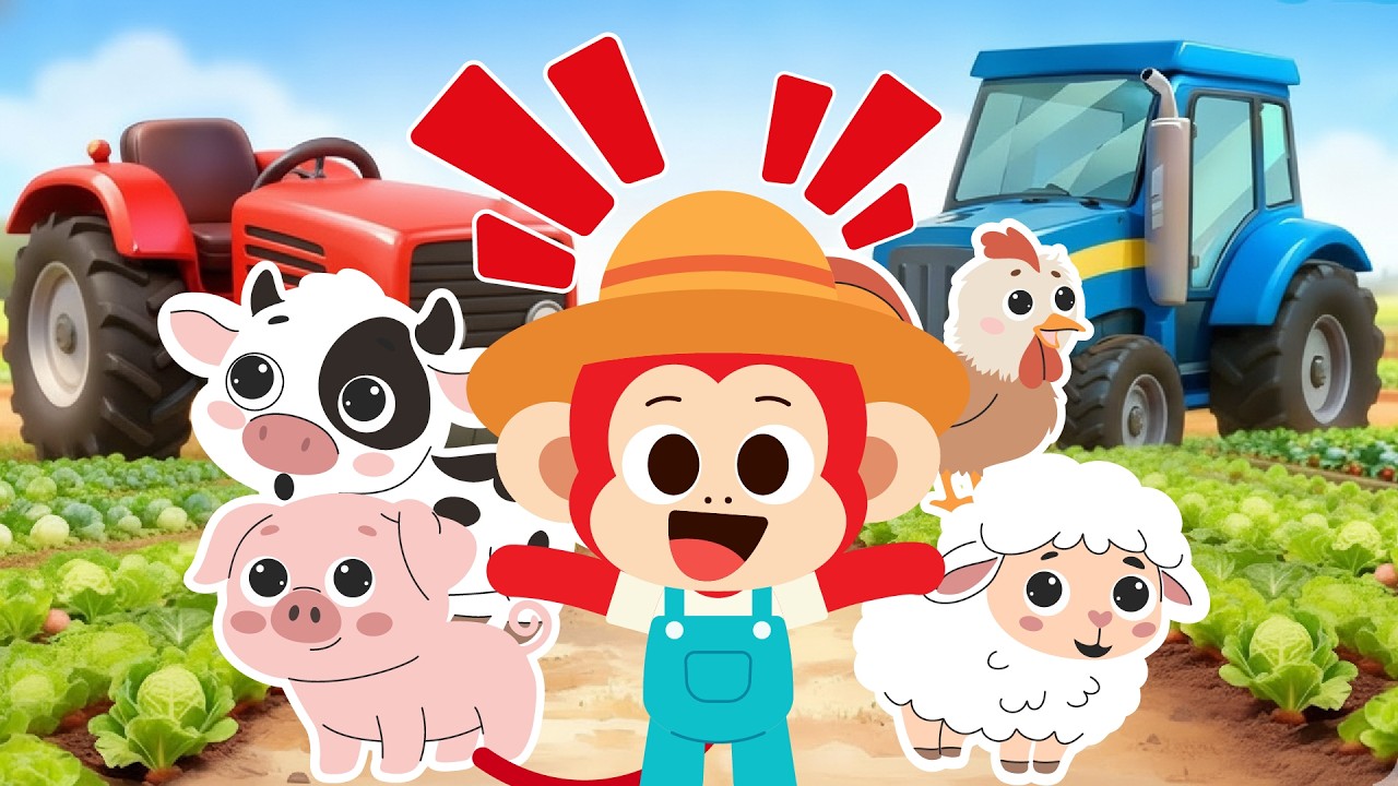 Let's Go to the Farm 🚜🌾Kid Learns to Harvest | Kids Songs & Nursery Rhymes | Monkey Simple Songs