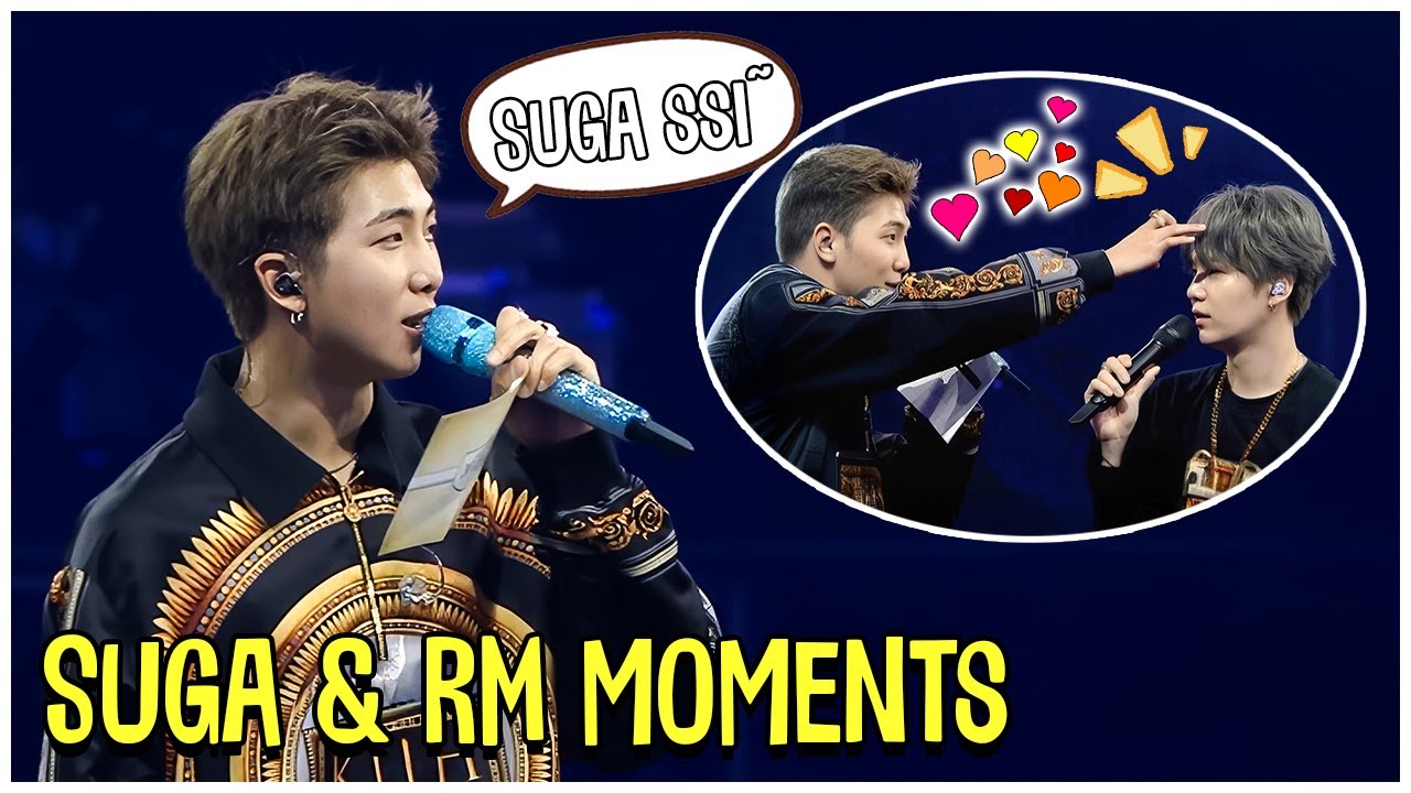 Суга и RM из BTS улыбаются, любят и заботятся друг о друге