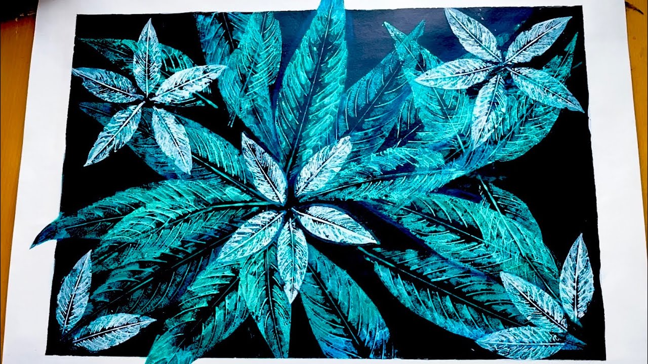 Leaf painting process step by step 🍃|botonical painting | Foliage Fantasies 🍁
