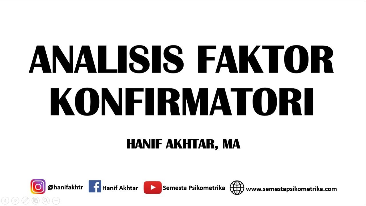 Webinar : Analisis Faktor Konfirmatori (CFA) dengan JASP