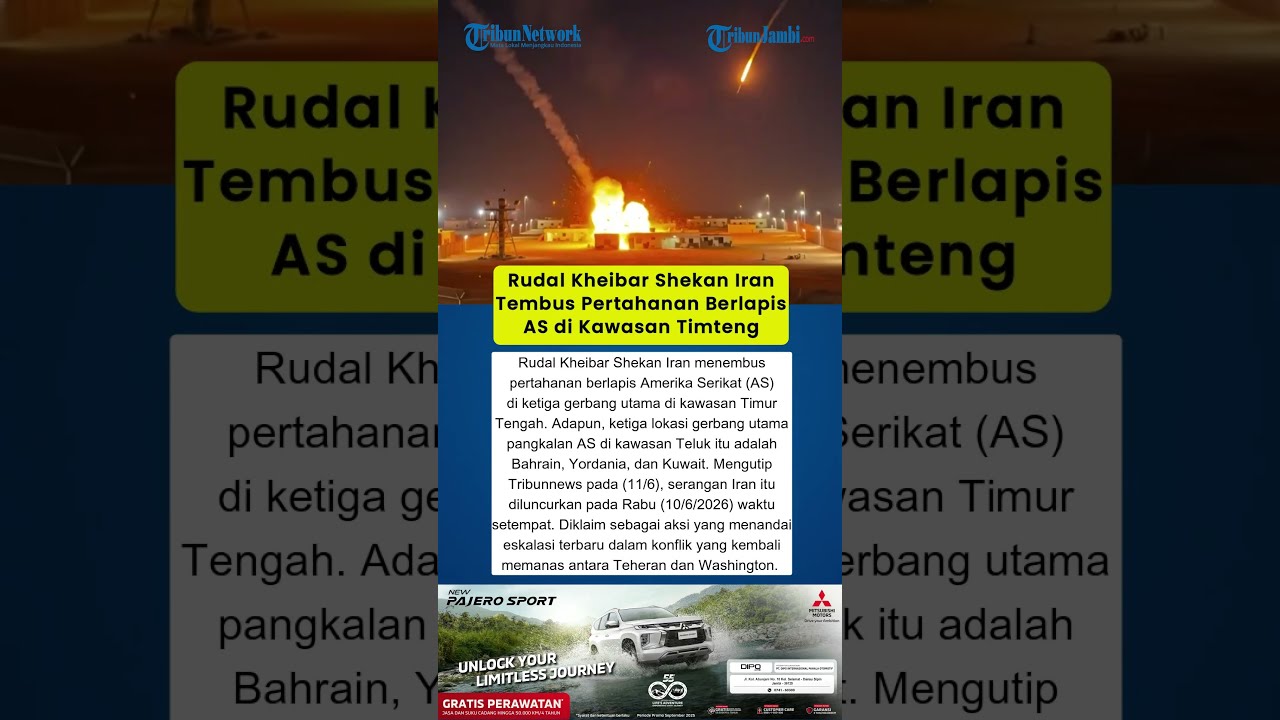 Rudal Kheibar Shekan Iran Tembus Pertahanan Berlapis AS di Kawasan Timteng